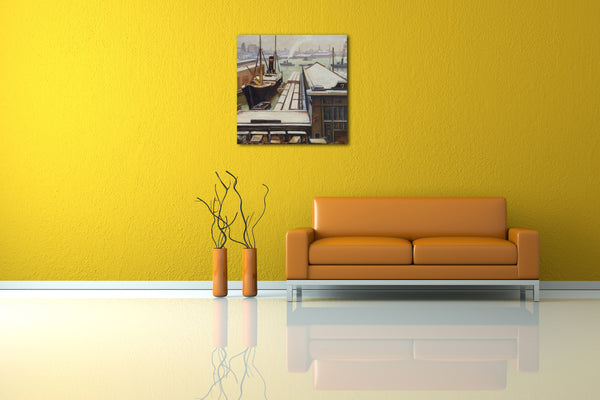 Leinwandbild Samuel Halpert - East River
