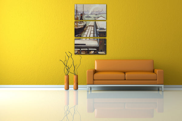 Leinwandbild Samuel Halpert - East River