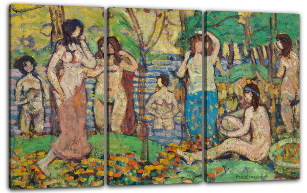 Leinwandbild Maurice Brazil Prendergast - Strand Nr. 3