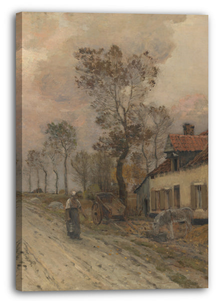 Leinwandbild Jean-Charles Cazin - Die Route Nationale in Samer