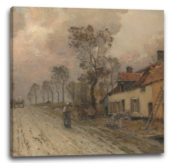 Leinwandbild Jean-Charles Cazin - Die Route Nationale in Samer