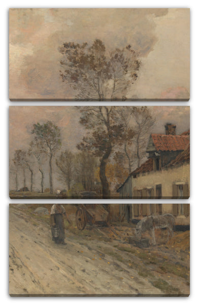 Leinwandbild Jean-Charles Cazin - Die Route Nationale in Samer