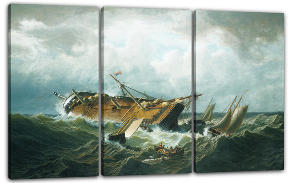 Leinwandbild William Bradford - Schiffswrack vor Nantucket (Wrack bei Nantucket nach einem Sturm)