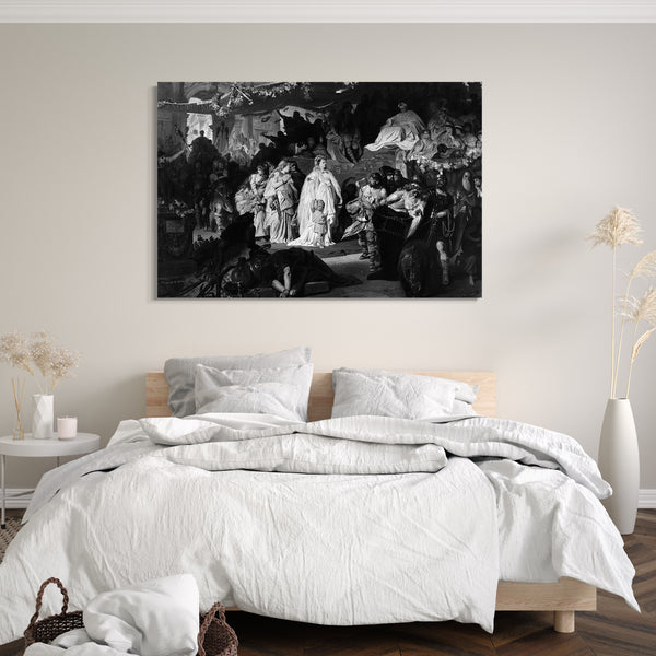 Top-Angebot Kunstdruck Karl Theodor von Piloty - Thusnelda beim Triumphzug von Germanicus nach Rom Leinwand auf Keilrahmen gespannt