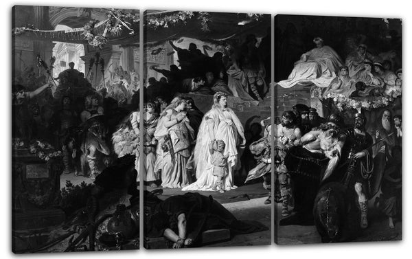 Leinwandbild Karl Theodor von Piloty - Thusnelda beim Triumphzug von Germanicus nach Rom