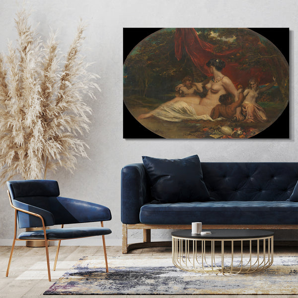 Top-Angebot Kunstdruck William Etty - Allegorie Leinwand auf Keilrahmen gespannt