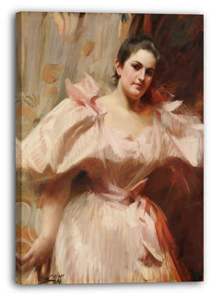 Top-Angebot Kunstdruck Anders Zorn - Frieda Schiff (1876-1958), später Frau Felix M. Warburg Leinwand auf Keilrahmen gespannt