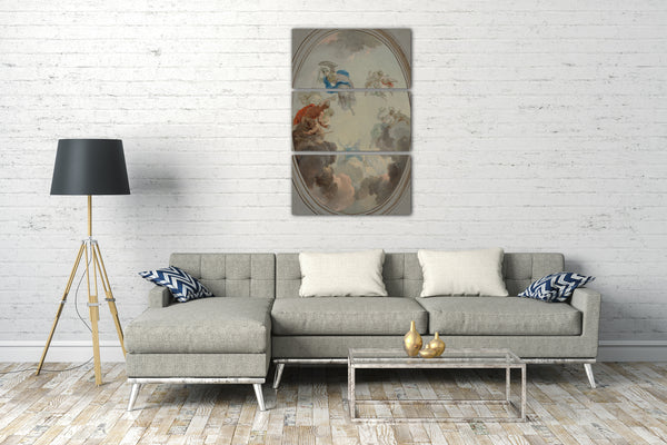 Top-Angebot Kunstdruck Jacob de Wit - Allegorie des Regierens: Weisheit, die Zwietracht besiegt Leinwand auf Keilrahmen gespannt