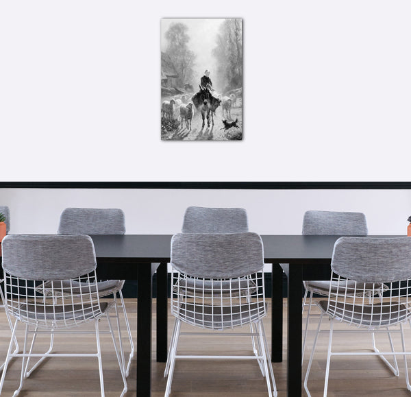 Top-Angebot Kunstdruck Konstanter Troyon - Zum Markt gehen Leinwand auf Keilrahmen gespannt