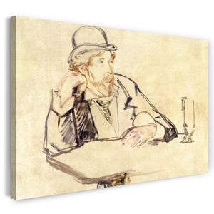 Top-Angebot Kunstdruck Edouard Manet - George Moore (1852-1933) im Café Leinwand auf Keilrahmen gespannt