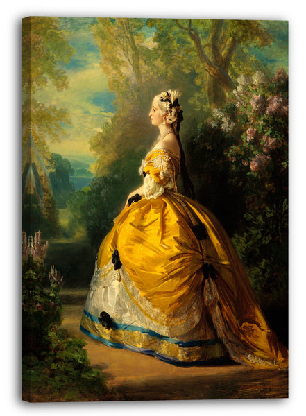 Top-Angebot Kunstdruck Franz Xaver Winterhalter - Die Kaiserin Eugénie (Eugénie de Montijo, 1826-1920, Condesa de Teba) Leinwand auf Keilrahmen gespannt