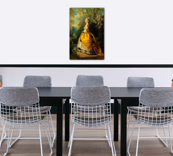 Top-Angebot Kunstdruck Franz Xaver Winterhalter - Die Kaiserin Eugénie (Eugénie de Montijo, 1826-1920, Condesa de Teba) Leinwand auf Keilrahmen gespannt