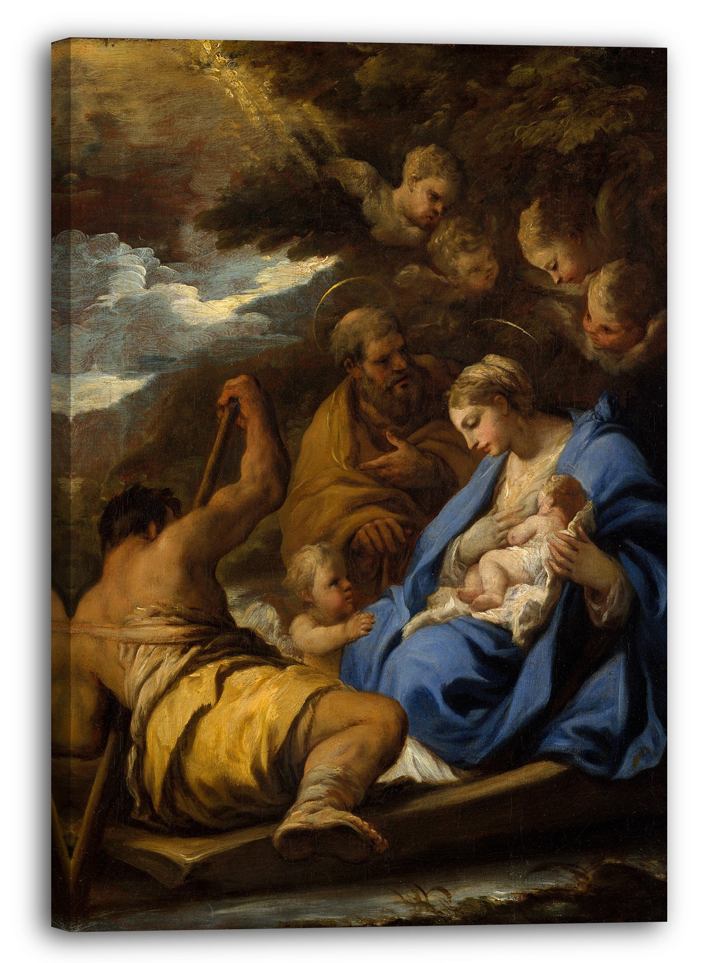 Leinwandbild Luca Giordano - Die Flucht nach Ägypten