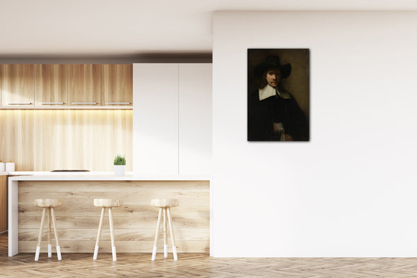 Top-Angebot Kunstdruck Rembrandt - Portrait eines Mannes Leinwand auf Keilrahmen gespannt