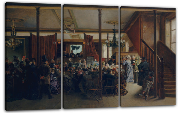 Leinwandbild Ignacio de León und Escosura - Auktionsverkauf in Clinton Hall, New York, 1876