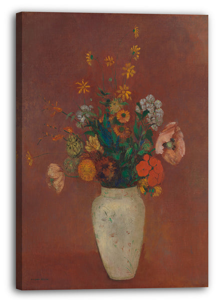 Top-Angebot Kunstdruck Odilon Redon - Blumenstrauß in einer chinesischen Vase Leinwand auf Keilrahmen gespannt