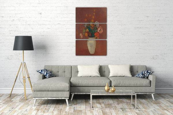 Top-Angebot Kunstdruck Odilon Redon - Blumenstrauß in einer chinesischen Vase Leinwand auf Keilrahmen gespannt