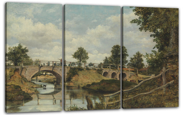 Leinwandbild Frederick Waters Watts - Eine alte Brücke bei Hendon, Middlesex