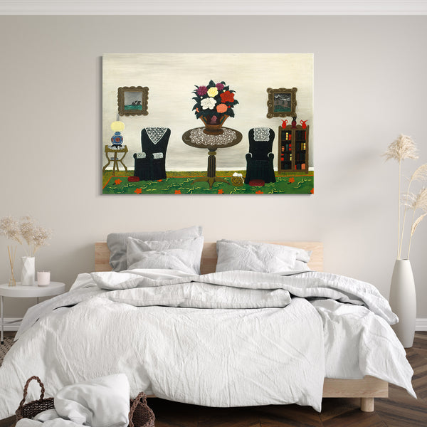 Top-Angebot Kunstdruck Horaz Pippin - Viktorianisches Interieur II Leinwand auf Keilrahmen gespannt