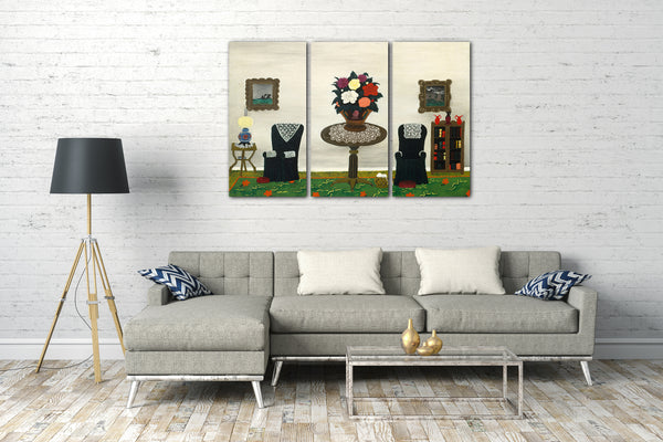 Top-Angebot Kunstdruck Horaz Pippin - Viktorianisches Interieur II Leinwand auf Keilrahmen gespannt