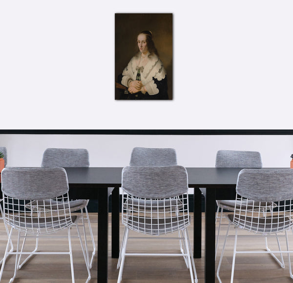 Top-Angebot Kunstdruck Ferdinand Bol - Porträt einer Frau Leinwand auf Keilrahmen gespannt