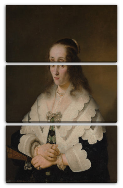 Leinwandbild Ferdinand Bol - Porträt einer Frau