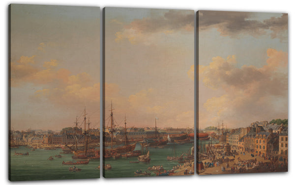 Leinwandbild Henri Joseph van Blarenberghe - Der Außen-Hafen von Brest