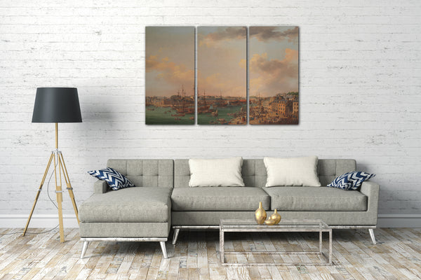Top-Angebot Kunstdruck Henri Joseph van Blarenberghe - Der Außen-Hafen von Brest Leinwand auf Keilrahmen gespannt