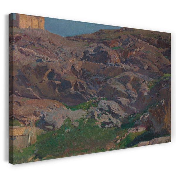 Top-Angebot Kunstdruck Joaquín Sorolla und Bastida - Schloss von San Servando, Toledo Leinwand auf Keilrahmen gespannt