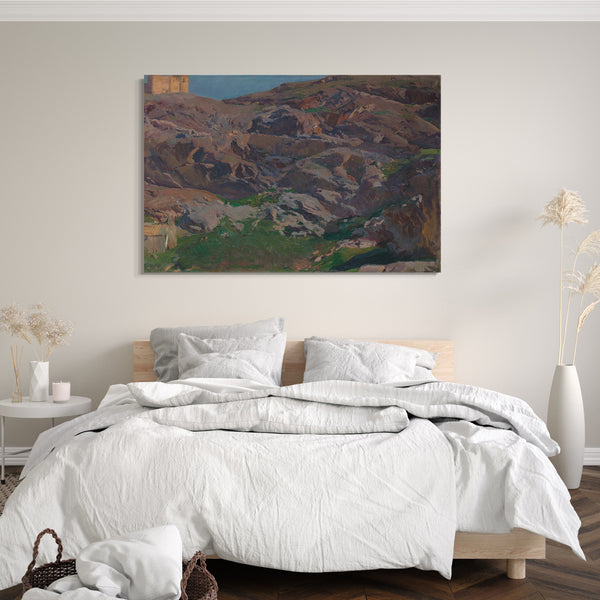 Top-Angebot Kunstdruck Joaquín Sorolla und Bastida - Schloss von San Servando, Toledo Leinwand auf Keilrahmen gespannt