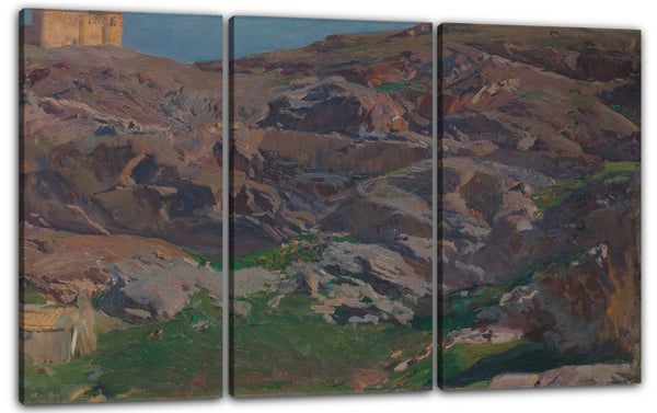 Leinwandbild Joaquín Sorolla und Bastida - Schloss von San Servando, Toledo