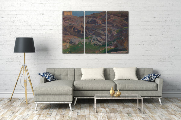 Top-Angebot Kunstdruck Joaquín Sorolla und Bastida - Schloss von San Servando, Toledo Leinwand auf Keilrahmen gespannt