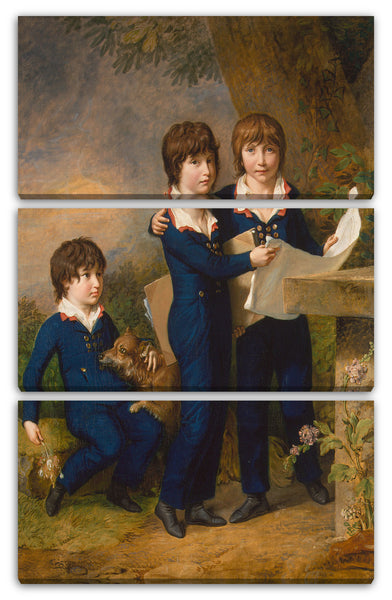 Leinwandbild Johann Heinrich Wilhelm Tischbein - Die Kinder von Martin Anton Heckscher: Johann Gustav Wilhelm Moritz (1797-1865), Carl Martin Adolph (1796-1850) und Leopold (1792)