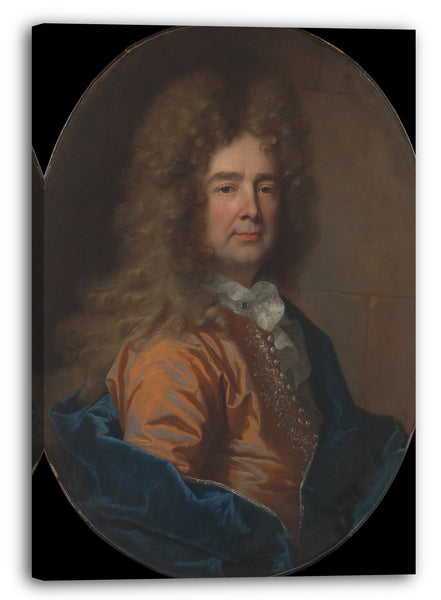 Top-Angebot Kunstdruck Hyacinthe Rigaud - Portrait eines Mannes Leinwand auf Keilrahmen gespannt
