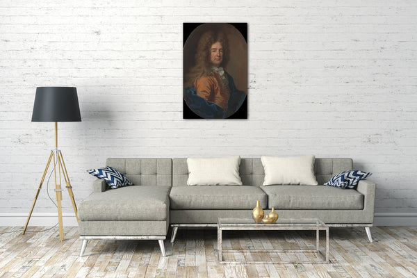 Top-Angebot Kunstdruck Hyacinthe Rigaud - Portrait eines Mannes Leinwand auf Keilrahmen gespannt