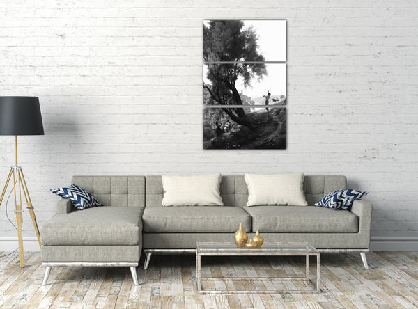Top-Angebot Kunstdruck François-Louis Français - Sammeln von Oliven in Tivoli Leinwand auf Keilrahmen gespannt