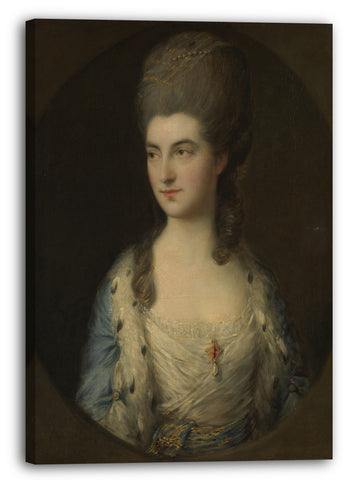 Top-Angebot Kunstdruck Thomas Gainsborough - Porträt einer jungen Frau, genannt Miss Sparrow Leinwand auf Keilrahmen gespannt