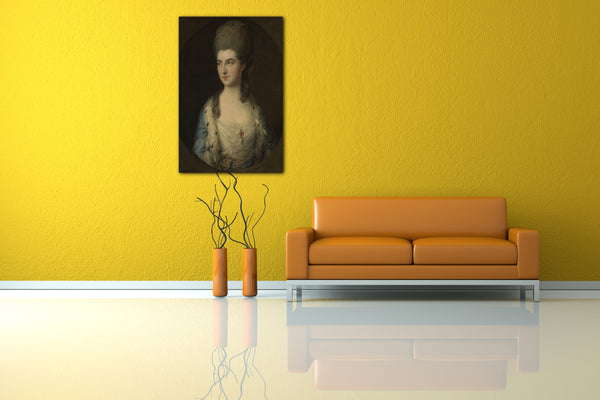 Top-Angebot Kunstdruck Thomas Gainsborough - Porträt einer jungen Frau, genannt Miss Sparrow Leinwand auf Keilrahmen gespannt