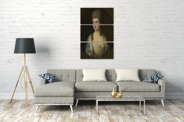 Top-Angebot Kunstdruck Thomas Gainsborough - Porträt einer jungen Frau, genannt Miss Sparrow Leinwand auf Keilrahmen gespannt
