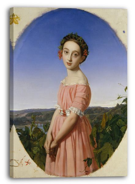 Top-Angebot Kunstdruck Henri Lehmann - Faustine Léo (1832-1865) Leinwand auf Keilrahmen gespannt