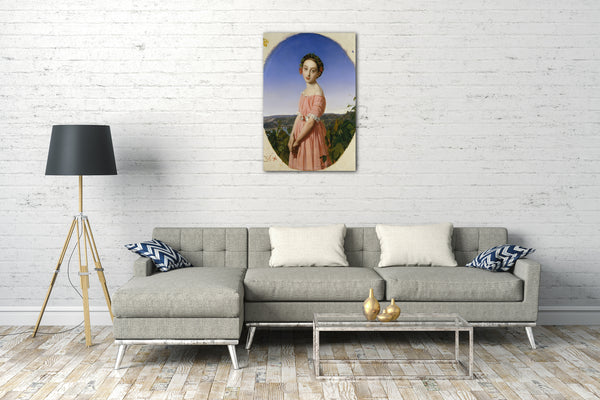 Top-Angebot Kunstdruck Henri Lehmann - Faustine Léo (1832-1865) Leinwand auf Keilrahmen gespannt