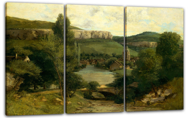 Leinwandbild Gustave Courbet - Ansicht von Ornans