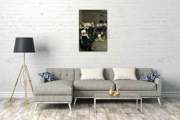 Top-Angebot Kunstdruck Pascal-Adolphe-Jean Dagnan-Bouveret - Der Pardon in der Bretagne Leinwand auf Keilrahmen gespannt