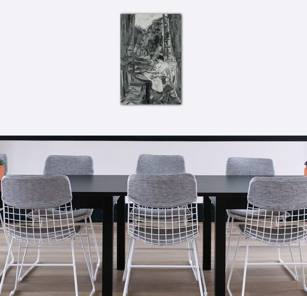 Top-Angebot Kunstdruck Pierre Laprade - Frau näht Leinwand auf Keilrahmen gespannt