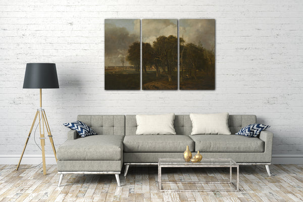 Top-Angebot Kunstdruck John Crome - Hautbois Common, Norfolk Leinwand auf Keilrahmen gespannt