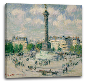 Leinwandbild Gustave Loiseau - La Place de la Bastille