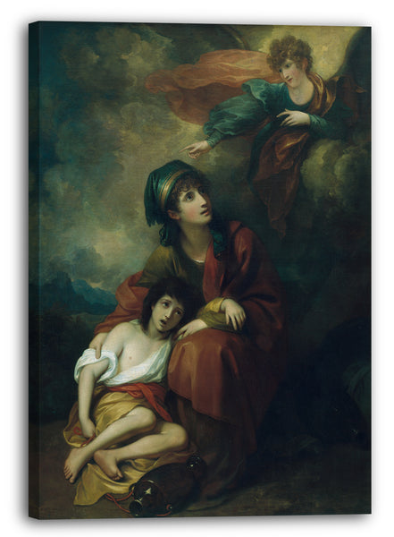 Top-Angebot Kunstdruck Benjamin West - Hagar und Ismael Leinwand auf Keilrahmen gespannt