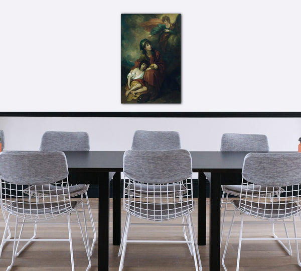 Top-Angebot Kunstdruck Benjamin West - Hagar und Ismael Leinwand auf Keilrahmen gespannt