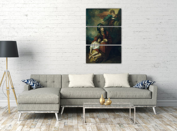 Top-Angebot Kunstdruck Benjamin West - Hagar und Ismael Leinwand auf Keilrahmen gespannt