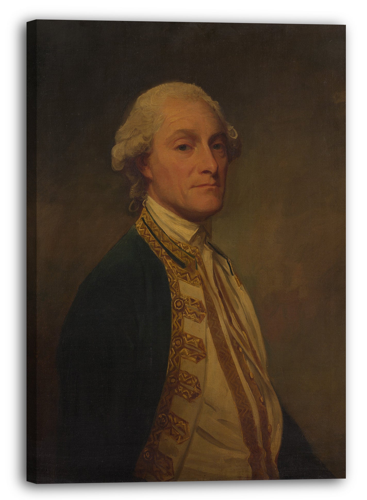 Top-Angebot Kunstdruck George Romney - Admiral Sir Chaloner Ogle (1726-1816) Leinwand auf Keilrahmen gespannt